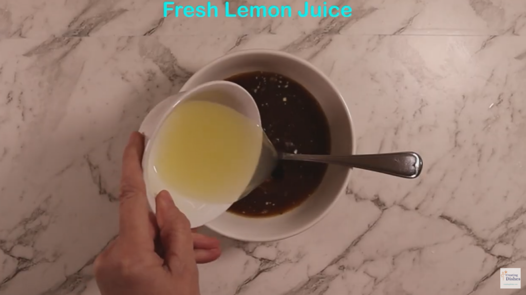 Adding lemon juice to the sauce base