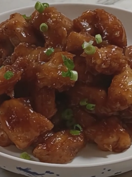 Sticky garlic lemon chicken