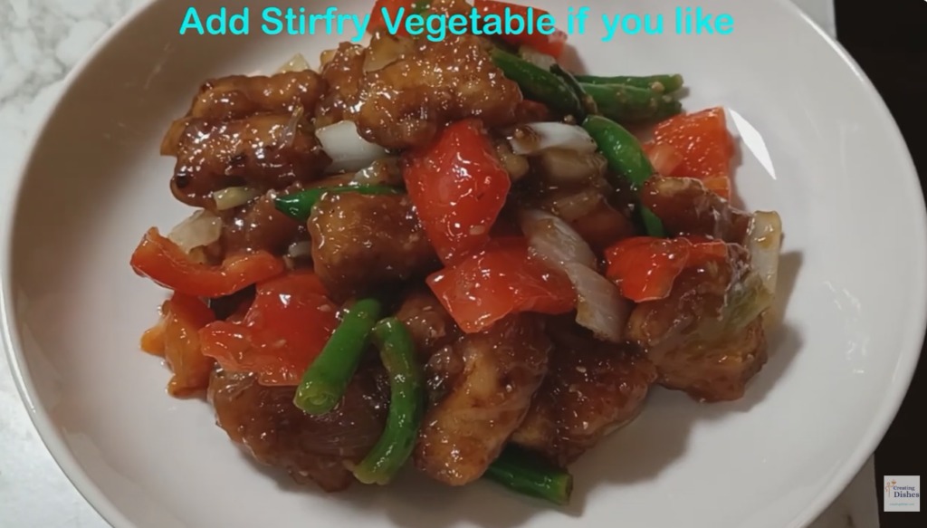 Stir-fry sticky garlic lemon chicken